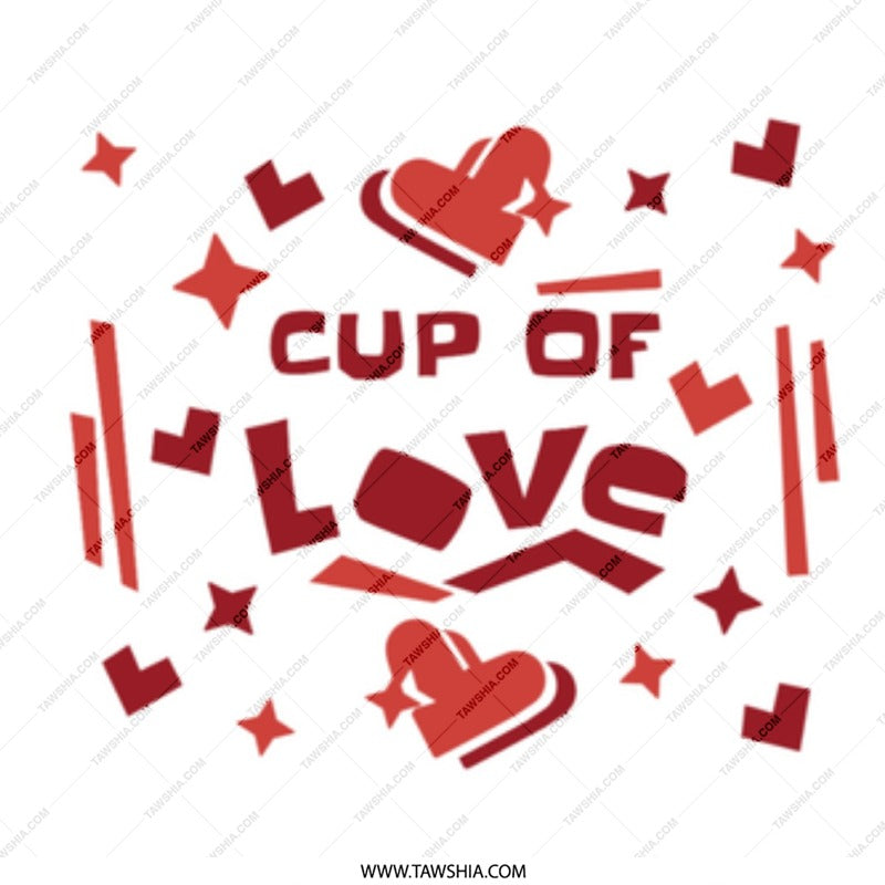 Love Hearts and Stars Decorative Cup product