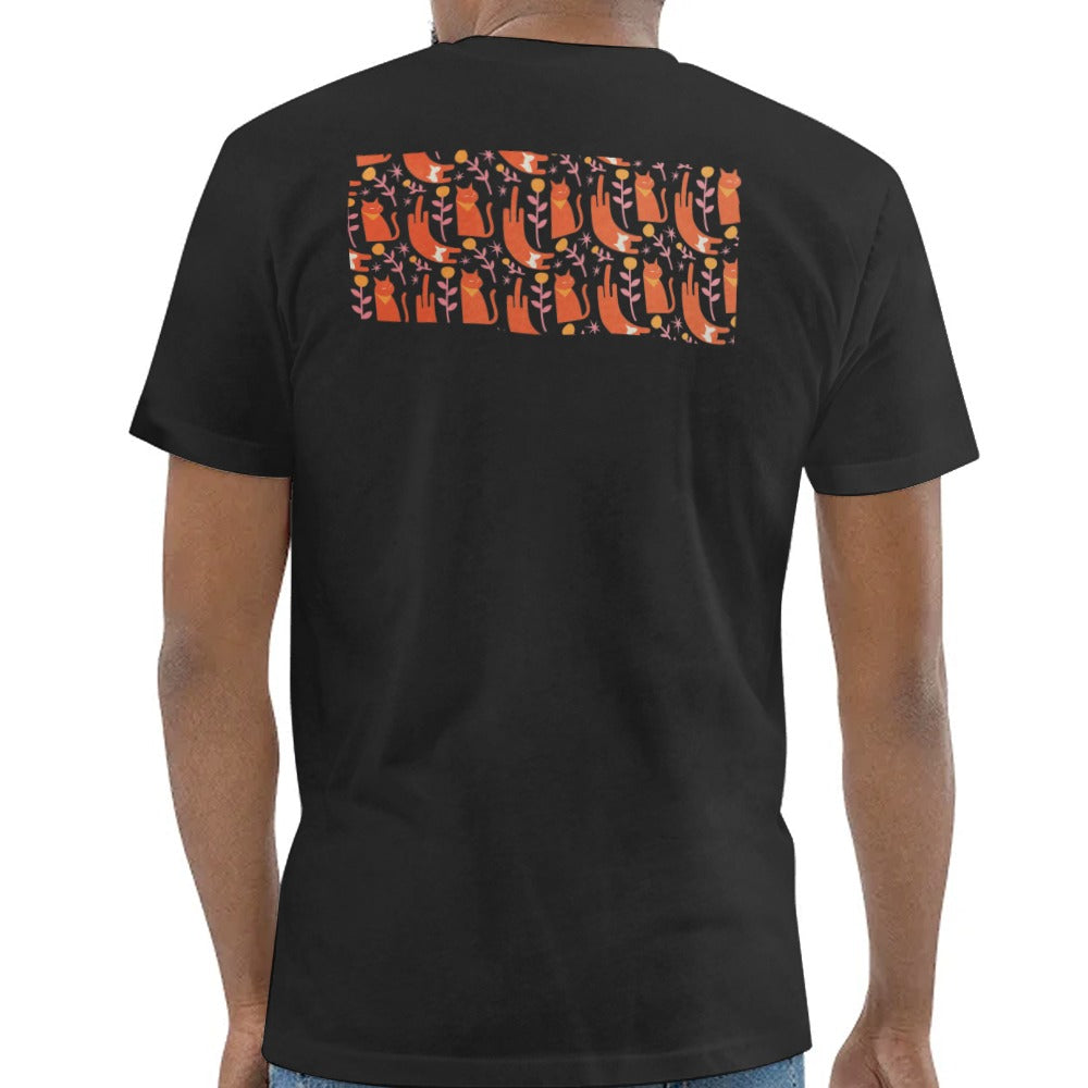 Unique Black T-Shirt with Orange Graphic design product type