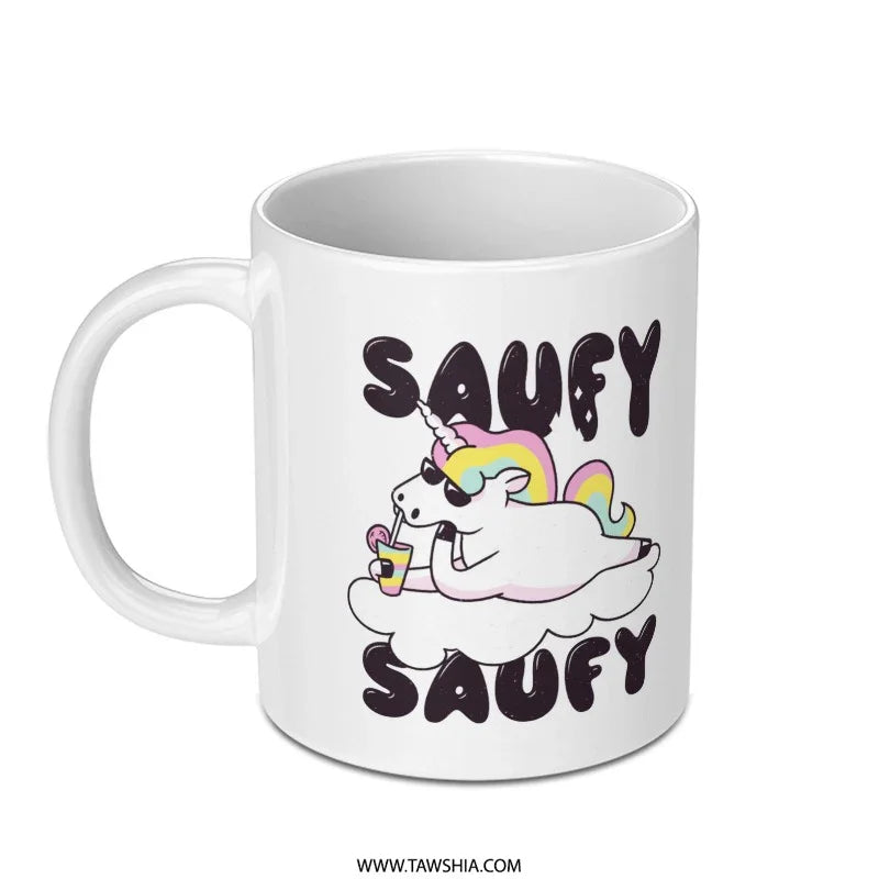 Saucy Saucy Unicorn Design Coffee Mug product type