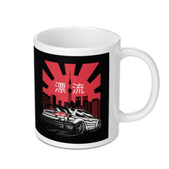 Drift Car Design with Cityscape Mug product