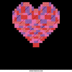 Vibrant Heart Shaped Mosaic Pattern Art product