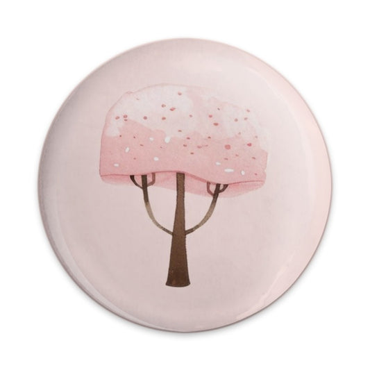 Pink Cherry Blossom Tree Pinback Button, Watercolor Floral Pin, Cute Tree Button Badge, Nature Lover Gift, Botanical Accessory - Tawshia