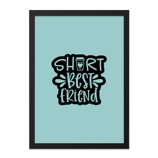 Short Best Friend Coffee Wall Art, Cute Friend Gift, Friendship Print, Trendy Home Decor, Best Friend Ever Gift, Coffee Lover Art - Tawshia