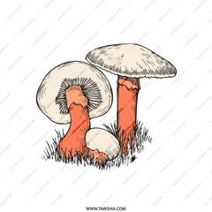 Mushroom Pillow, Fungi Art Pillow, Botanical Cushion, Nature Inspired Decor, Decorative Pillow, Accent Pillow, Home Decor - Tawshia