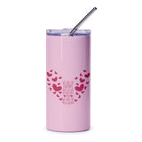 Best Friends Tumbler, Heart Tumbler, Friendship Gift, Friends Forever, Pink Tumbler, Old Friends Tumbler, New Friends Tumbler - Tawshia