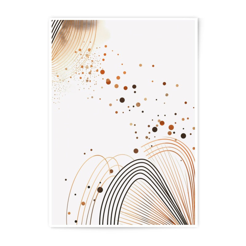 Abstract Arches Photographic Print, Brown Dots Art, Modern Wall Decor, Minimalist Home Art, Geometric Circles Photo Print, Fine Art Prints - Tawshia