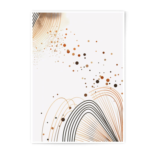 Abstract Arches Photographic Print, Brown Dots Art, Modern Wall Decor, Minimalist Home Art, Geometric Circles Photo Print, Fine Art Prints - Tawshia