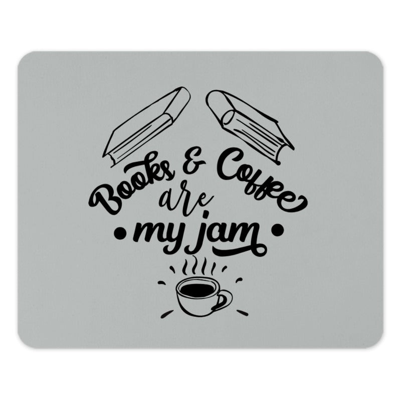Books and Coffee Mouse Pad, My Jam Mousepad, Book Lover Gift, Coffee Lover Gift, Study Accessories, Office Decor, Desk Accessories - Tawshia