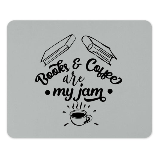 Books and Coffee Mouse Pad, My Jam Mousepad, Book Lover Gift, Coffee Lover Gift, Study Accessories, Office Decor, Desk Accessories - Tawshia
