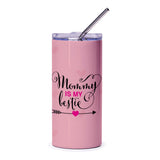Mommy Is My Bestie Tumbler, Cute Mom Gift, Mother Daughter Tumbler, Gift for Mom, Pink Heart Tumbler, Mothers Day Tumbler, Mom Coffee - Tawshia