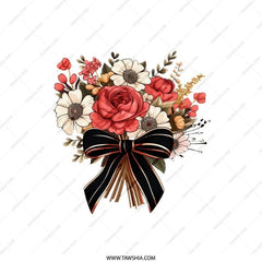 Floral Bouquet Pillow, Elegant Home Decor, Flower Accent Pillow, Decorative Throw Pillow, Botanical Design, Romantic Pillow Gift - Tawshia