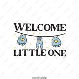 Welcome Little One Pillow, Baby Shower Gift, Nursery Decor, Cute Baby Clothesline Pillow, New Baby Gift, Newborn Pillow - Tawshia