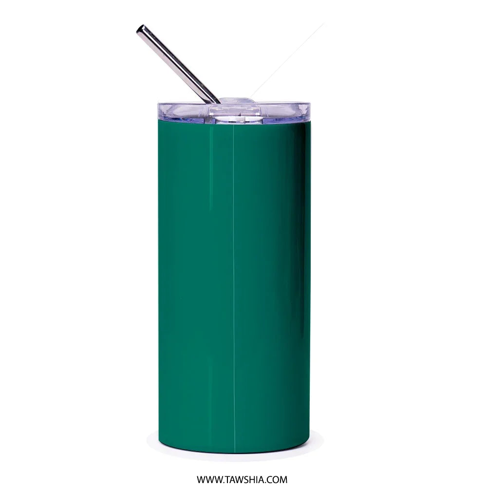 Stylish Green Tumbler With Straw Insulated Drinking product