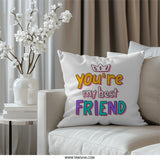 Best Friend Pillow Gift, Friendship Pillow, Bestie Decor, Best Friend Ever, Decorative Pillow, Cute Throw Pillow, BFF Gift - Tawshia