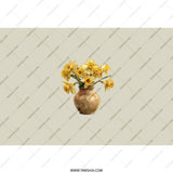 Daffodil Tumbler, Floral Tumbler, Yellow Flower Tumbler, Spring Tumbler, Flower in Vase Tumbler, Gift for Gardener, Mother's Day Gift - Tawshia