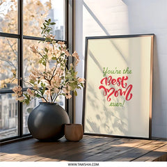 Best Mom Ever Wall Art, Mothers Day Gift, Mom Appreciation Print, Love You Mom Decor, Wall Decor, Home Decor, Gift for Mom - Tawshia