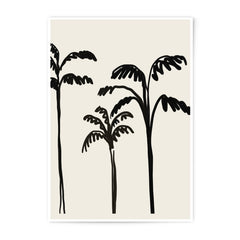 Palm Trees Photographic Print, Black and White Art, Minimalist Tropical Decor, Modern Home Art, Coastal Wall Decor, Palm Tree Photography - Tawshia