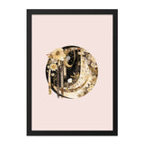 Celestial Floral Moon Wall Art, Crescent Moon Decor, Bohemian Wall Hanging, Floral Illustration Print, Modern Home Decor, Astrology Art - Tawshia