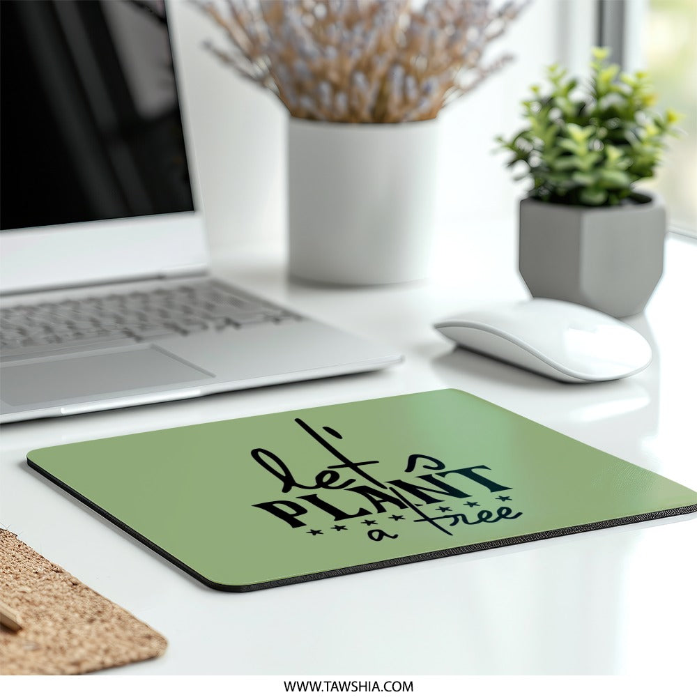 Plant a Tree MousePad, Environmental Design, Eco Friendly, Garden Gift, Desk Decor, Unique Mouse Pad, Earth Day Gift, Green Mouse Pad - Tawshia