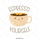 Espresso Yourself Tote Bag, Cute Coffee Lover Gift, Kawaii Coffee, Coffee Pun Bag, Coffee Addict, Gift for Her, Grocery Bag, Reusable Bag - Tawshia