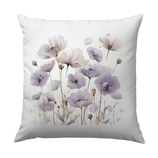 Floral Pillow, Watercolor Flowers, Purple Flower Pillow, Home Decor, Botanical Pillow, Modern Pillow, Decorative Pillow, Flower Print Pillow - Tawshia