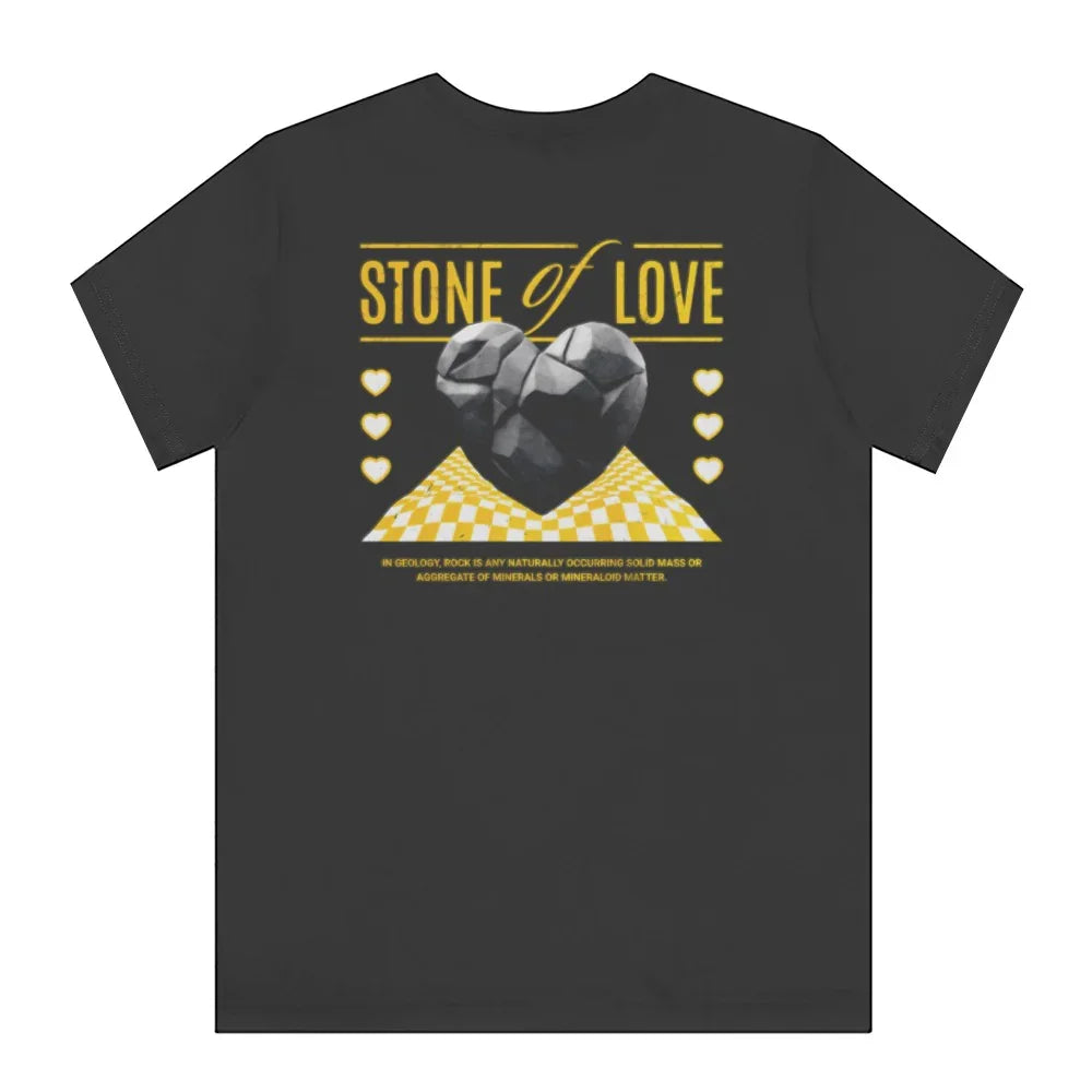 Stone of Love Heart Graphic Unique T-Shirt Product