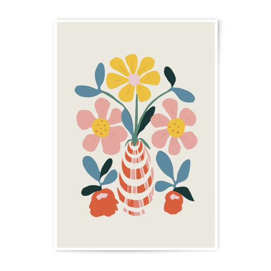 Floral Photographic Print, Flower Vase Art, Modern Floral Art, Home Decor, Flower Art Print, Botanical Wall Art, Floral Still Life Art - Tawshia