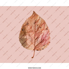 Autumn Leaf Mouse Pad, Fall Decor, Pink Background, Nature Inspired, Desk Accessory, Office Gift, Unique Mousepad, Home Office, Gaming - Tawshia