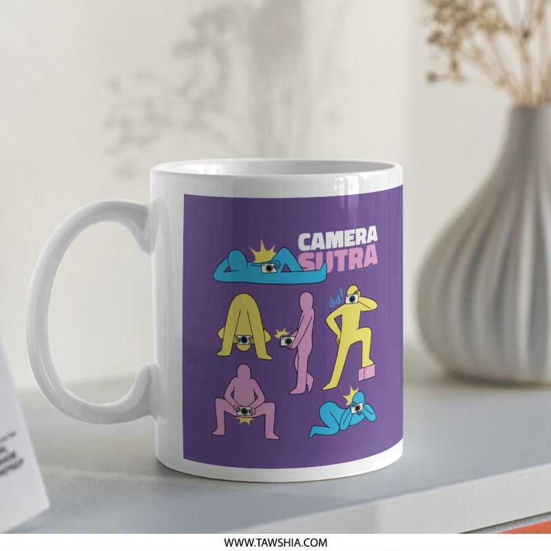 Funny Camera Poses Illustrated Photography Mug product