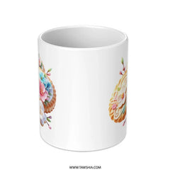 Floral Cookie Mug, Cute Dessert Mug, Foodie Gift Idea, Baking Lover Mug, Unique Coffee Mug, Fun Tea Mug, Kitchen Decor Mug - Tawshia