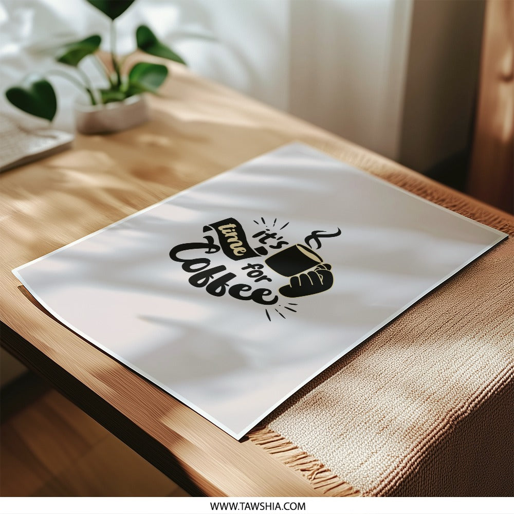 Coffee Time Photographic Prints, Kitchen Decor, Coffee Lover Art, Coffee Art Prints, Caffeine Poster, Barista Art, Gift for Coffee Drinker - Tawshia