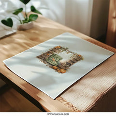 Cozy Autumn Reading Nook Photographic Prints, Fall Decor Wall Art, Pumpkin Harvest Home Illustration, Reading Room Decor, Bookworm Gift - Tawshia