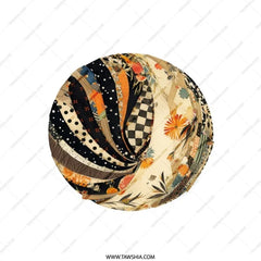Abstract Floral Pillow, Polka Dot Stripe Cushion, Unique Pattern Throw Pillow, Modern Home Decor Pillows, Decorative Couch Pillow - Tawshia