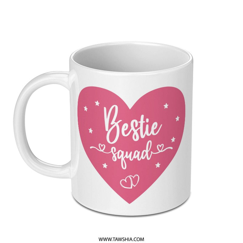 Bestie Squad Mug, Friendship Gift, Best Friends, Cute Mug, Gift For Her, Birthday Gift, Coffee Mug, Tea Mug, Novelty Mug, Galentine's Day - Tawshia