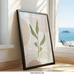 Botanical Wall Art Print, Minimalist Leaves Art, Abstract Plant Decor, Modern Home Wall Decor, Floral Wall Art - Tawshia