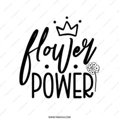 Flower Power Tote Bag, Floral Tote, Feminist Tote Bag, Strong Woman Gift, Empowering Tote, Gift for Her, Graphic Tote Bag, Trendy Tote - Tawshia