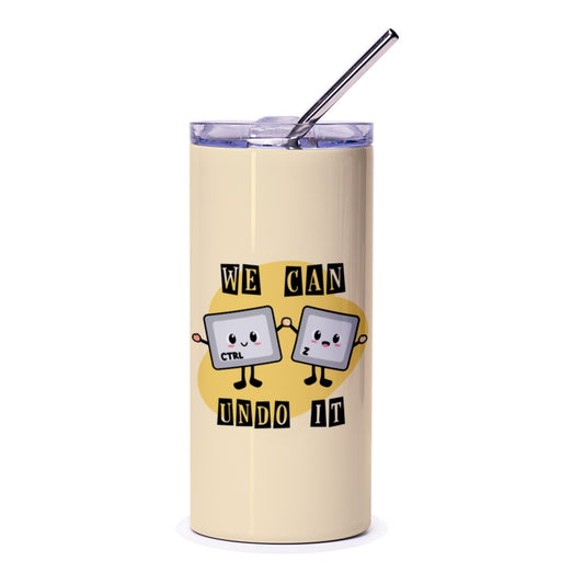 We Can Undo It Tumbler, Computer Keyboard Pun, Funny Gift, Ctrl Z, Tech Humor, Geeky Present, Programmer Gift Idea - Tawshia
