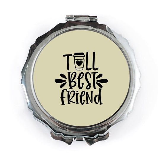 Best Friend Pocket Mirror, Coffee Lover Gift, Friendship Gift, Cute Mirror for Her, Compact Mirror, Gift for Bestie, Mirror for Purse - Tawshia