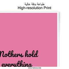 Mothers Hold Everything Together, Photographic Prints, Love Heart Decor, Mother's Day Gift, Pink Wall Art, Home Decor, Nursery Art - Tawshia