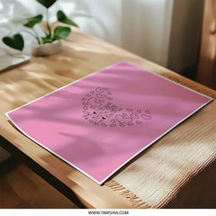 Friends Forever Photographic Prints, Heart Art, Friendship Wall Decor, Unique Gift, New Friends Illustration, Pink Room Decor - Tawshia