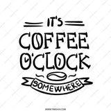 Coffee OClock Tote Bag, Funny Quote Bag, Coffee Lover Gift, Novelty Tote, Cute Everyday Bag, Reusable Shopping Bag, Gift for Her - Tawshia