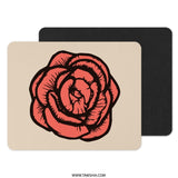 Rose Flower Mouse Pad, Floral Print, Floral Mousepad, Elegant Desk Decor, Computer Accessories, Flower Art Mousepad, Gift for Her - Tawshia