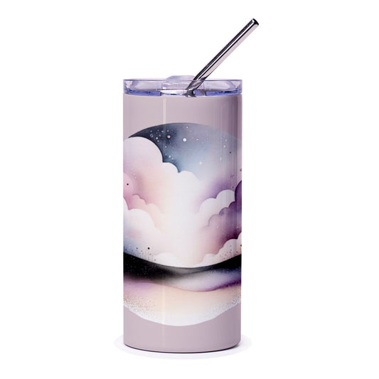 Dreamscape Tumbler, Cloudscape Tumbler, Galaxy Tumbler, Celestial Gift, Stars Tumbler, Watercolor Design, Travel Mug, Insulated Cup - Tawshia