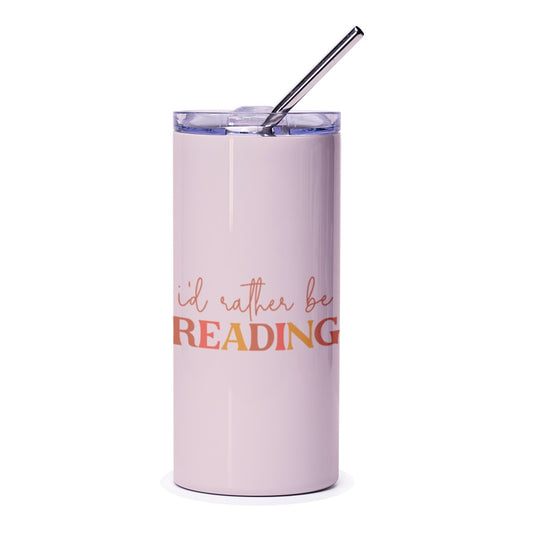 Reading Tumbler, Book Lover Gift, Reader Tumbler, I'd Rather Be Reading, Funny Tumbler, Novel Tumbler, Bookish Gift, Gifts For Bookworms - Tawshia