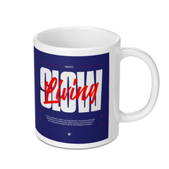 Slow Living Blue and White Mug product