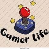 Gamer Life Pinback Button, Retro Joystick Button, Gaming Badge, Gamer Gift, Video Game Button, Retro Gaming Pin, Gift for Gamers - Tawshia