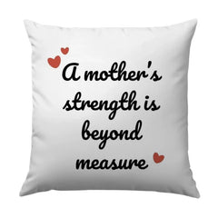 Mother's Strength Pillow, Heart Accent Decor, Sentimental Throw Pillow, Inspirational Pillow, Gift for Mom, Decorative Cushion - Tawshia