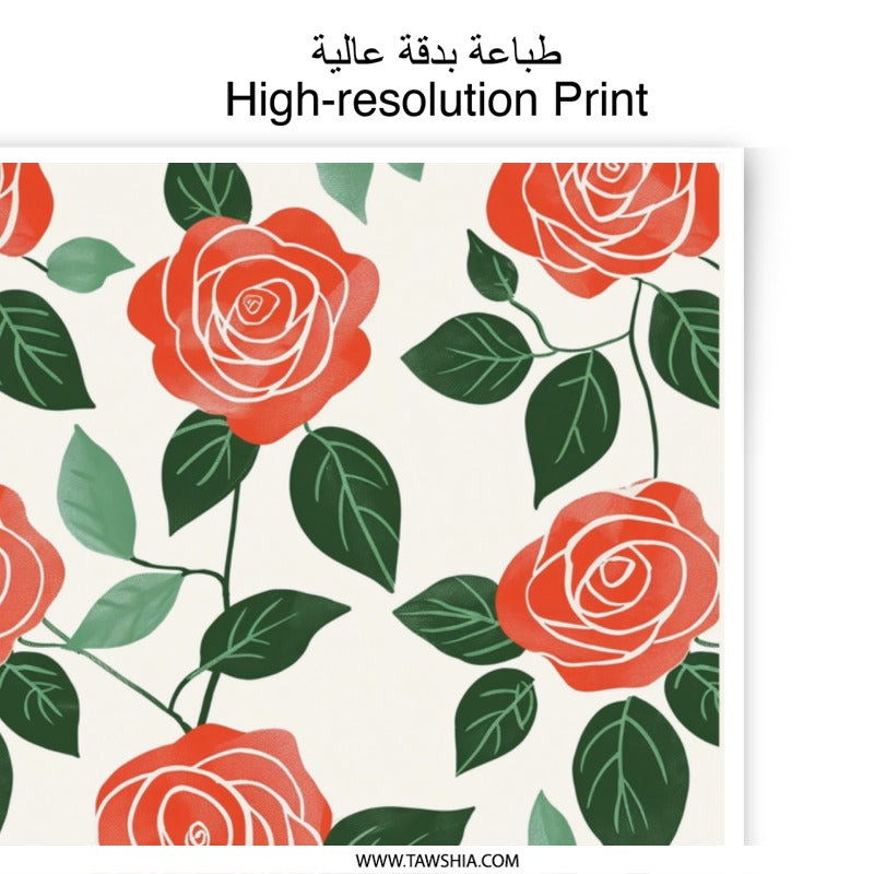 Rose Photographic Print, Floral Wall Art, Botanical Decor, Flower Photography, Red Rose Print, Nature Photo, Home Decor, Gift Idea - Tawshia