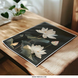 Lotus Flower Photographic Print, Floral Wall Art, Botanical Print, Elegant Home Decor, Calm Serene Art, Fine Art Print - Tawshia