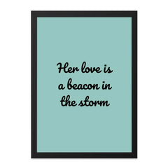 Her Love Is A Beacon Wall Art, Inspirational Quote Art, Storm Beacon, Love Wall Decor, Motivational Art Print - Tawshia